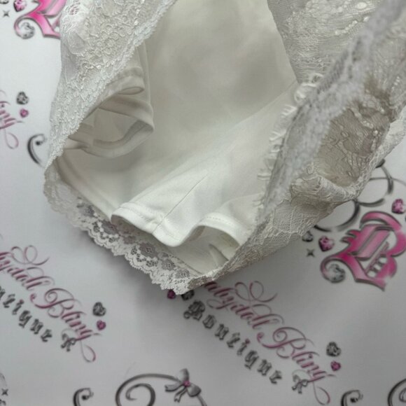 Sugar thrillz dolls kill milk maid dress lace white ribbon π bow rose bud - Picture 7 of 10